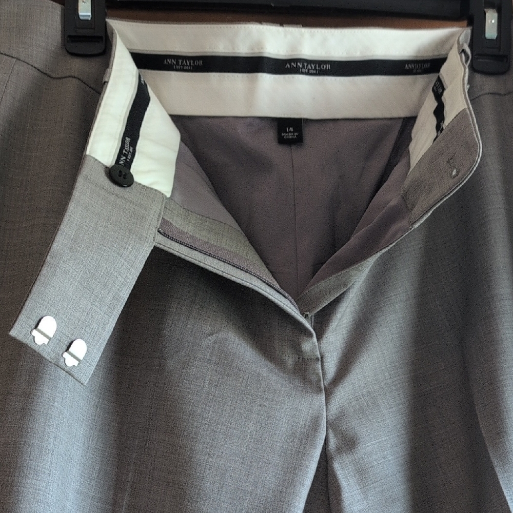 Ann Taylor Classic Gray Trousers - Picture 3 of 6